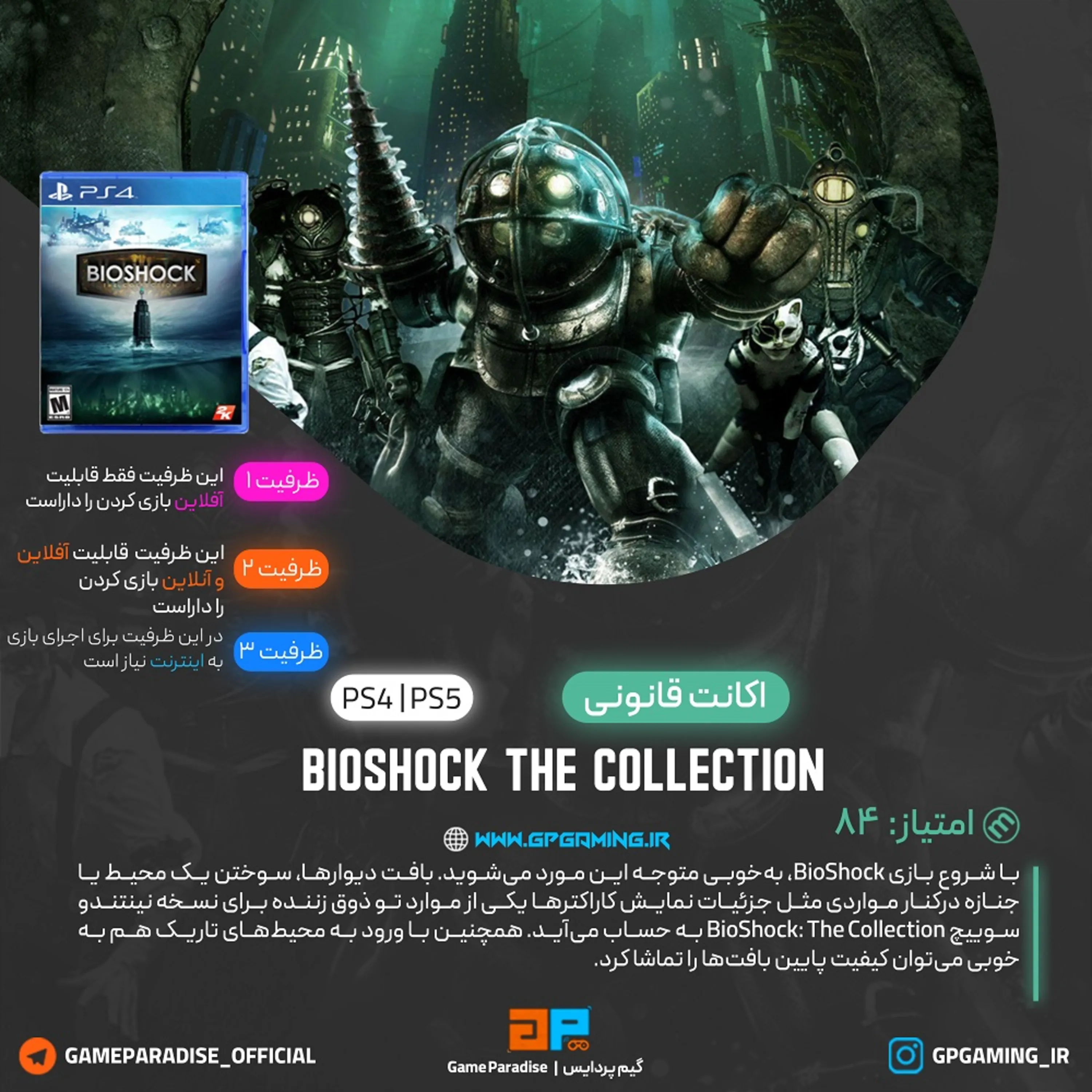 اکانت قانونی BioShock: The Collection برای PS4 & PS5